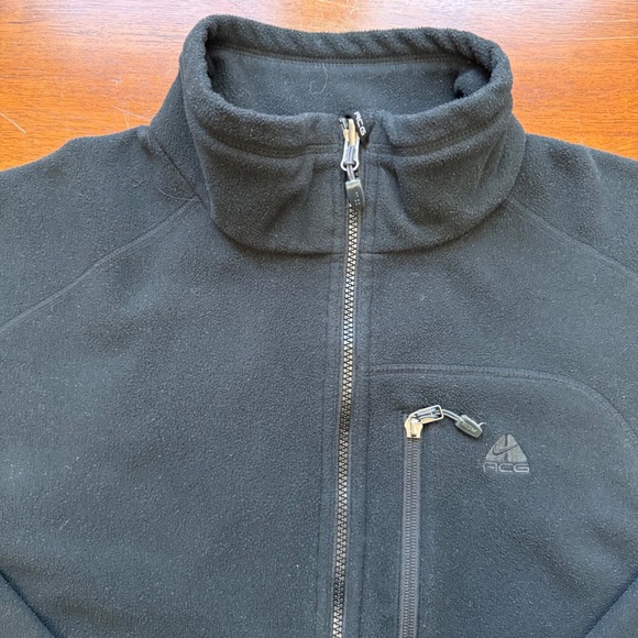 Nike ACG Fleece Jacket Mens XL Black Grey Full Zip Fit Therma Mock Neck Outdoor - Picture 4 of 11
